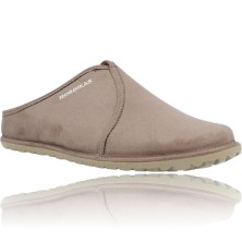 Calzados Vesga Zapatillas de Casa para Hombres Sin Talón Pantuflas Nordikas Tex Cab Microsuede 1285 Tex Cab color taupe foto 2