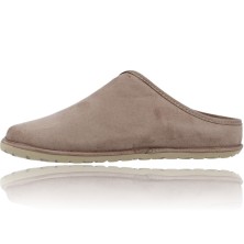 Calzados Vesga Zapatillas de Casa para Hombres Sin Talón Pantuflas Nordikas Tex Cab Microsuede 1285 Tex Cab color taupe foto 5