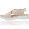 Casual Leather Wedge Sandals for Women by Pepe Menargues 10503