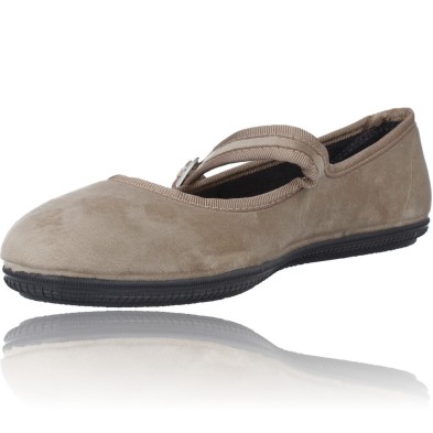 Calzados Vesga Zapatos Bailarinas para Mujeres de Victoria Oda 104913 beige foto 1