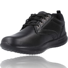 Calzados Vesga Zapatos Casual de Piel Waterproof para Hombres de Skechers 65693 Delson Antigo foto 4