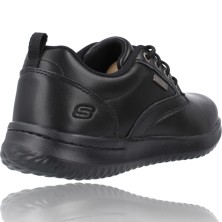 Calzados Vesga Zapatos Casual de Piel Waterproof para Hombres de Skechers 65693 Delson Antigo foto 8