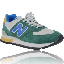 Calzados Vesga Deportivas Hombre Piel de New Balance ML574DVG Verde foto 2