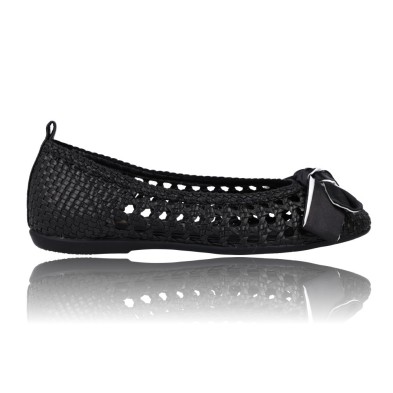 Zapatos Bailarinas Planas para Mujer de Wonders Bow CH-1001