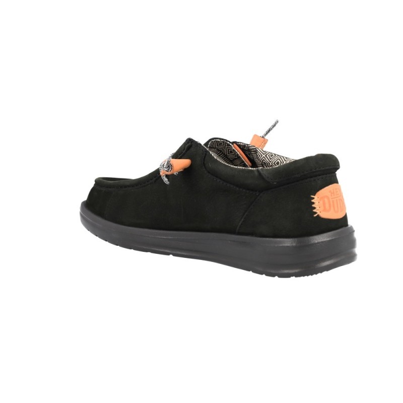 Mens HEYDUDE Wally Grip Casual Shoe - Black