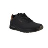 Deboss Durabuck With Pop Suede Heel Lace Up Fashion Sneaker