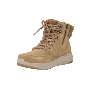 Waterproof Suede Lace Up Hiker Boot W/ Exposed Sherpa