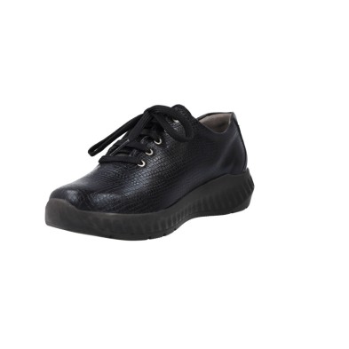 Zapatos Casual Cordón Mujer de Suave 3758 serpiente negro