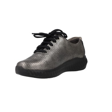 Zapatos Casual Cordón Mujer de Suave 3758 serpiente negro