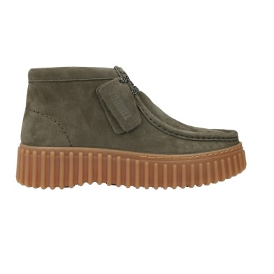 Clarks Botines Cordón Mujer Torhill Moss Nobuck Verde